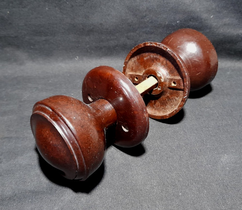 Vintage pair bakelite door - pair,