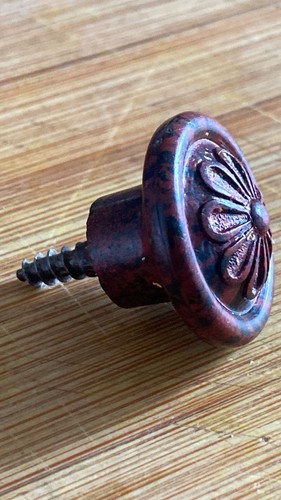 Bakelite dark red knob drawer - dark,