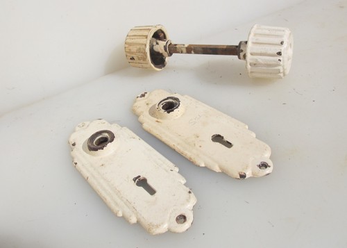 Vintage bakelite door knobs - door,